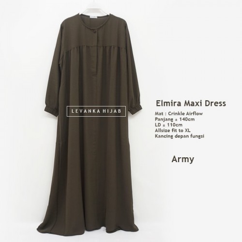 Elmira-035 Basic Dress Crinkle Airflow